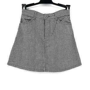 John‎ Galt one size fits most/all black white gingham print plaid mini skirt